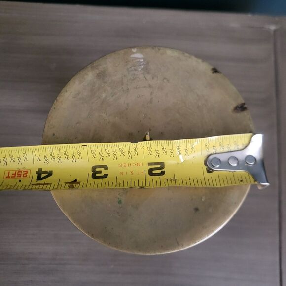 Set of 2 Vintage Brass Spiked Pillar Candle Holders 6 x 4 - Picture 9 of 9